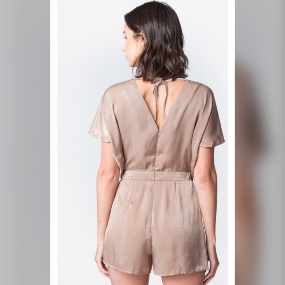 Gold Tie Romper - Picture 2 of 3